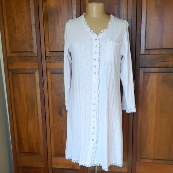 Eileen West Other - Eileen West Granny Core Lace Trim Nightgown Sz S
